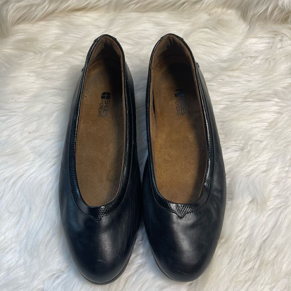 Shoes for Crews Reese leather Black Removable Insole Grip Work slip on,ShoesSZ11